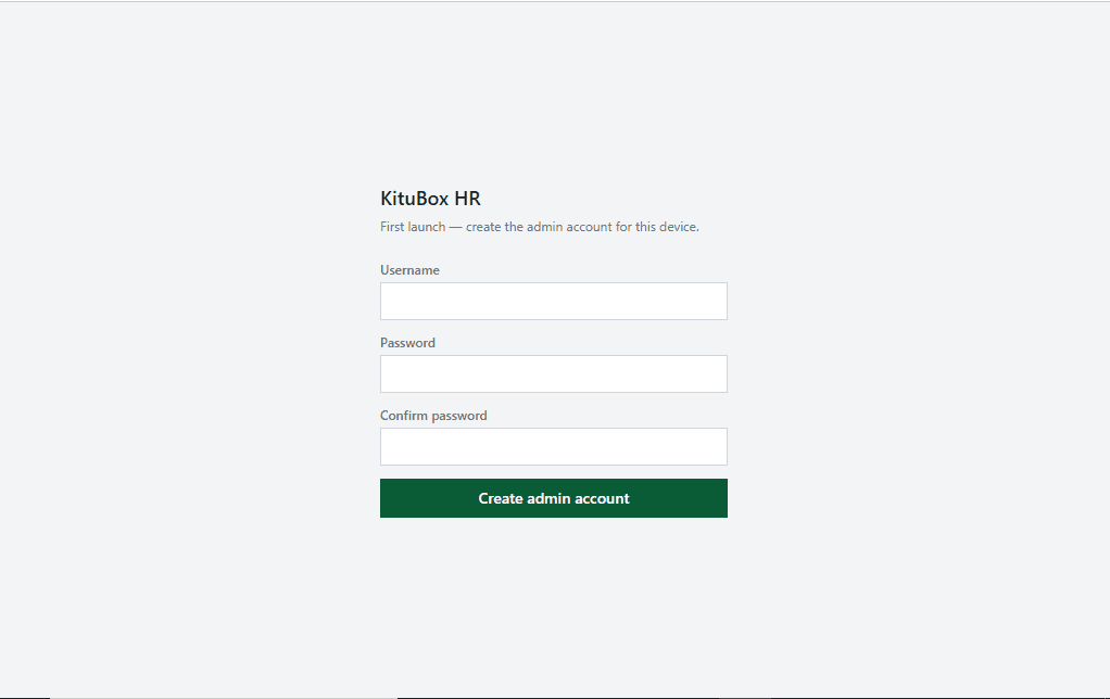 KituBox HR main screen