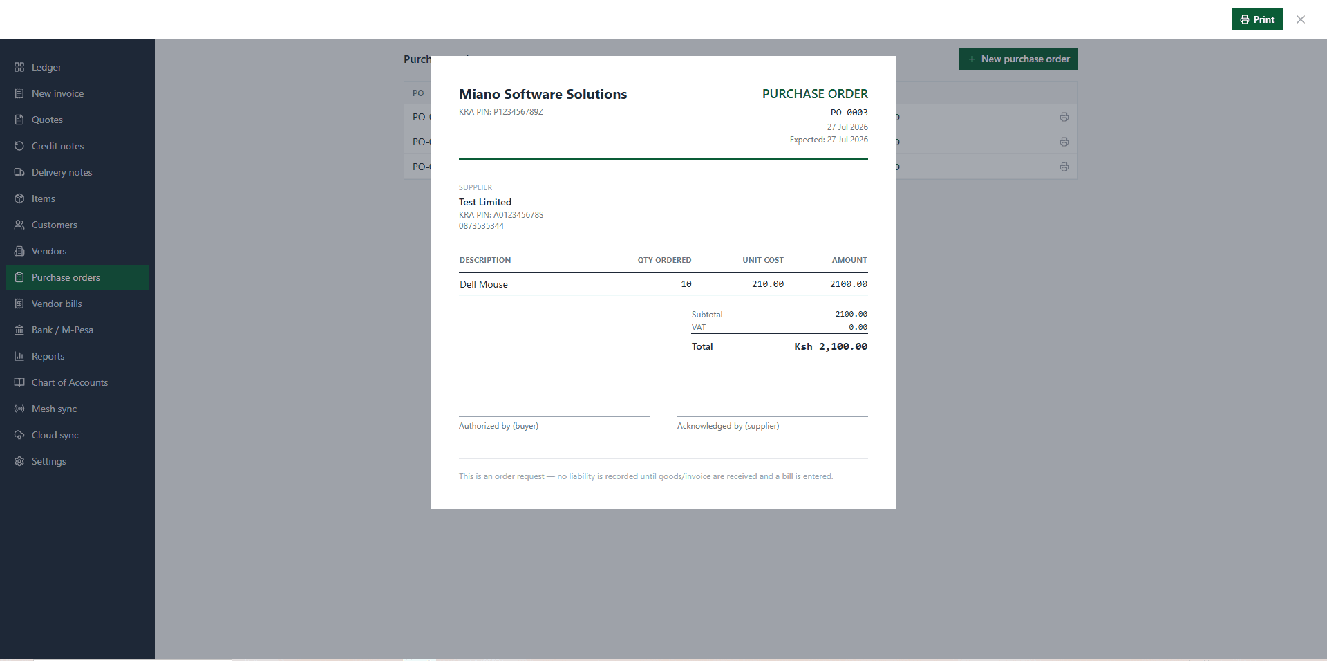 KituBox ERP - An audit trail, not just a spreadsheet