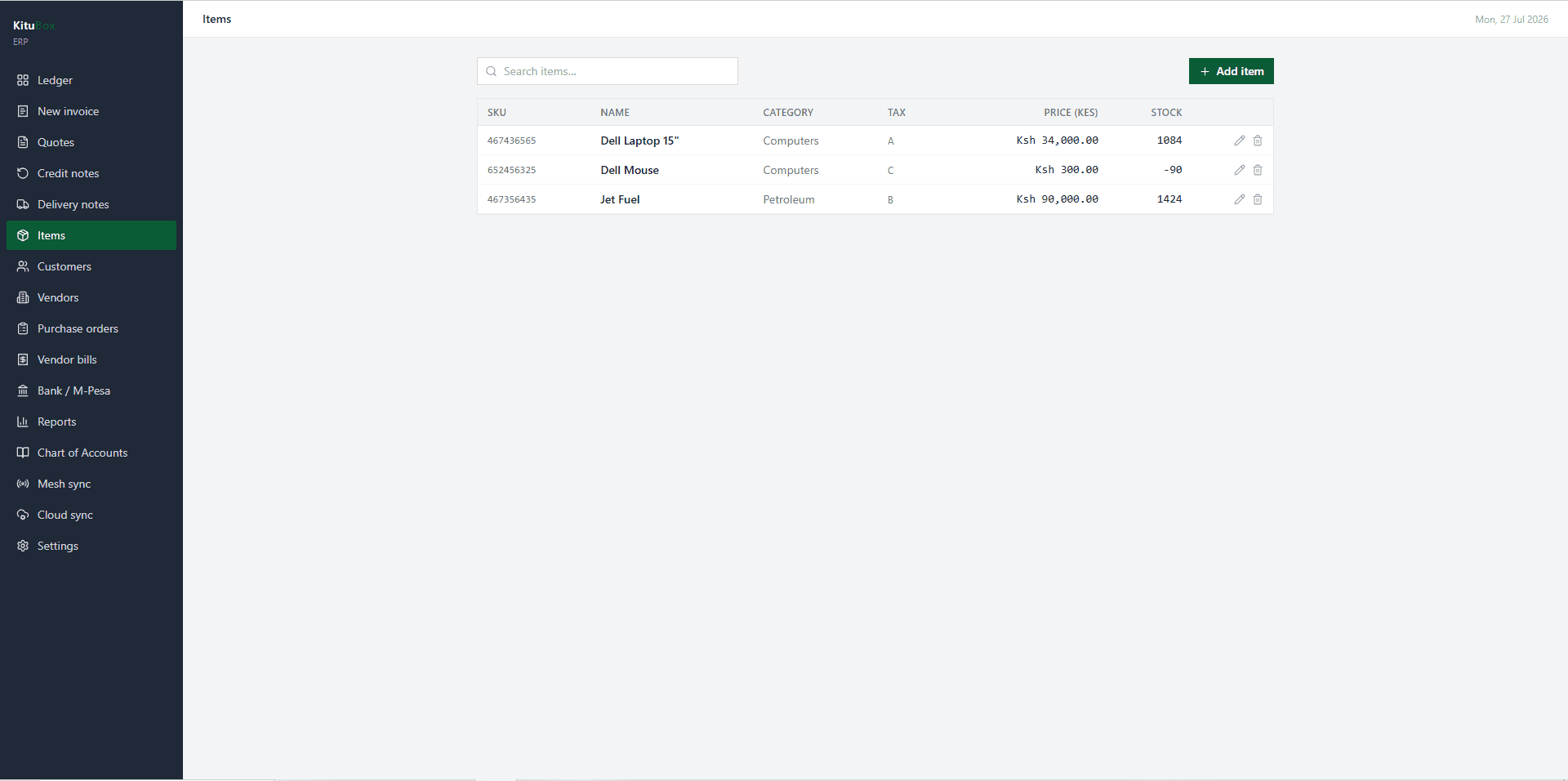 KituBox ERP - Syncs the way the POS does