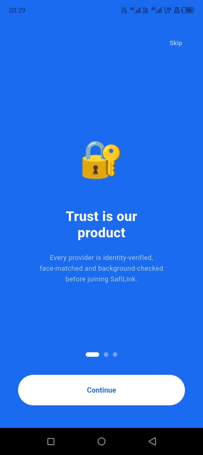SafiLink mobile app